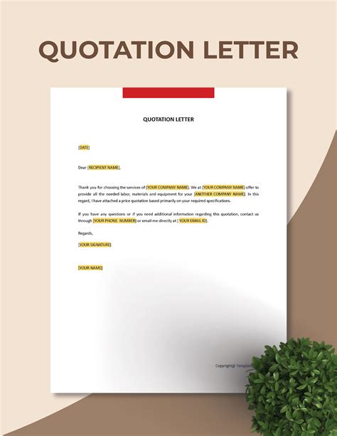 how to write a letter requesting for a company quotation