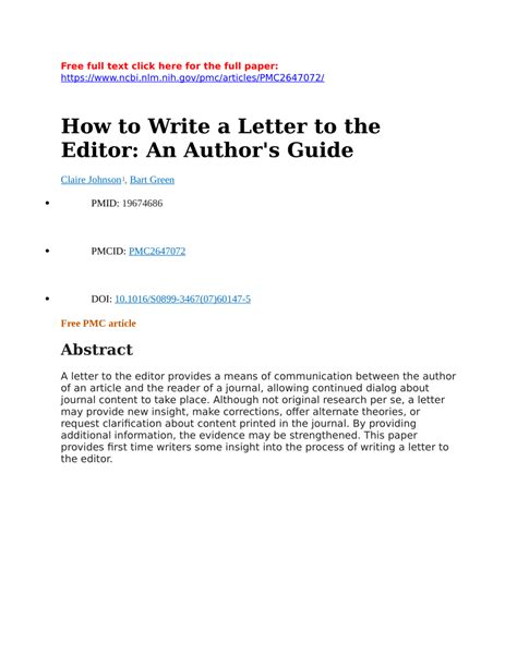 how to write a letter to an author