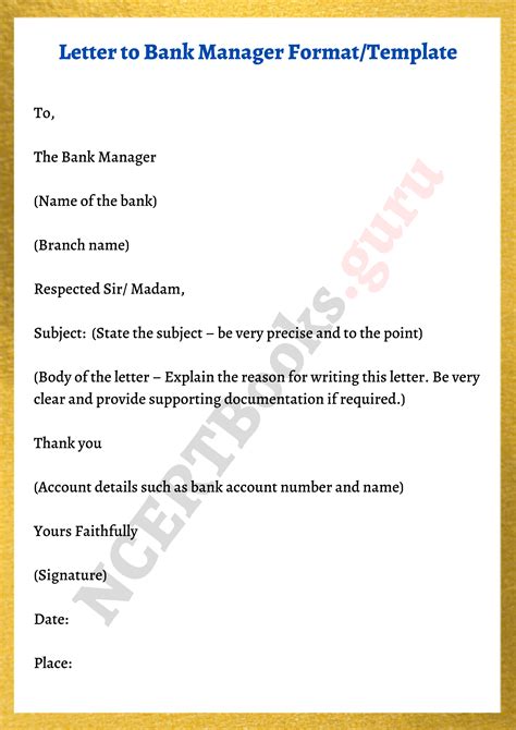 how to write a letter to bank manager to change branch