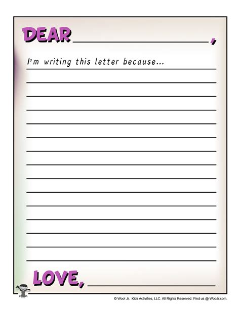 how to write a letter to kids