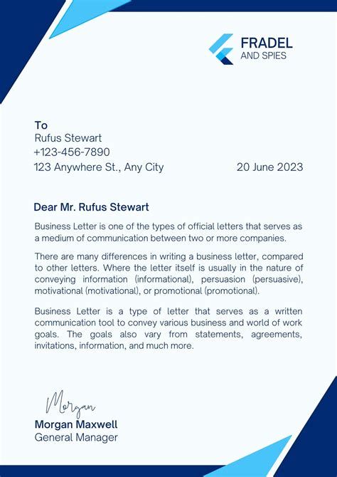 how to write a letter with letterhead