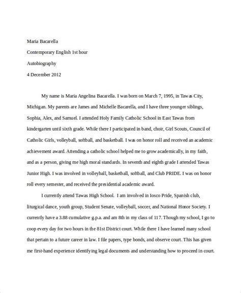 how to write a life story about yourself examples pdf