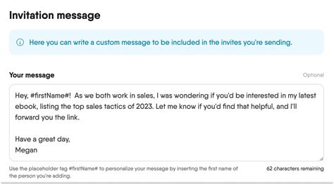 how to write a linkedin message to connect