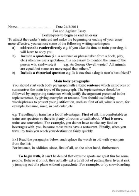 how to write a list of things in an essay