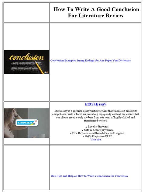 how to write a literature dissertation conclusion