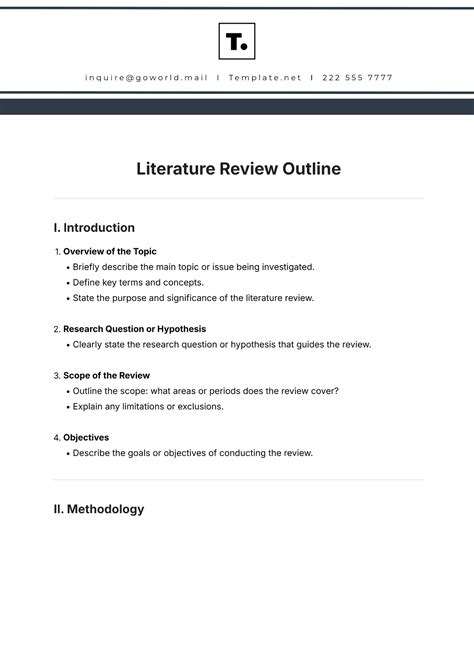 how to write a literature review outline