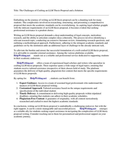 how to write a llm dissertation