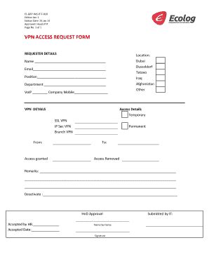 how to write a mail for vpn access request example