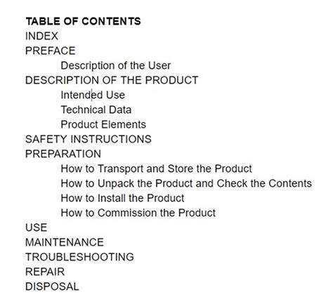 how to write a manual example