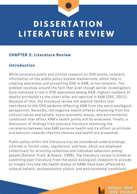 how to write a master's dissertation literature review