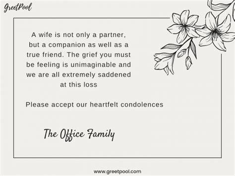 how to write a message of condolence
