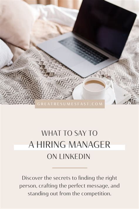 how to write a message to hiring manager on linkedin
