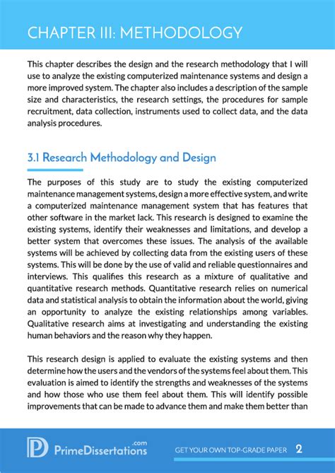how to write a methodology chapter for a dissertation