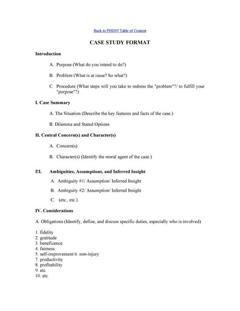 how to write a mini case study