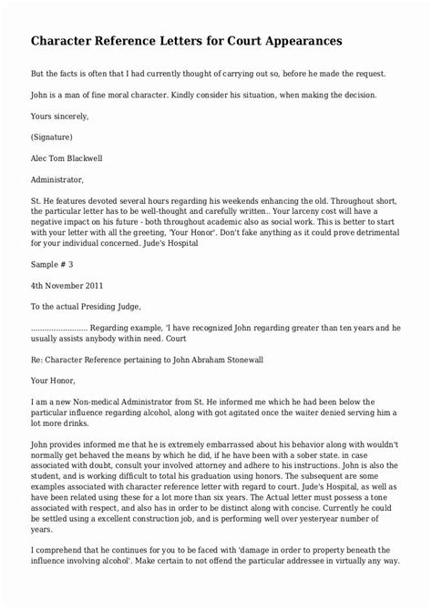 how to write a negative character reference letter for court