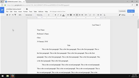 how to write a paper in google docs