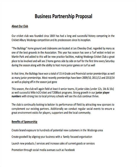 how to write a partnership proposal