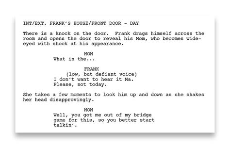 how to write a pause in dialogue in a screenplay