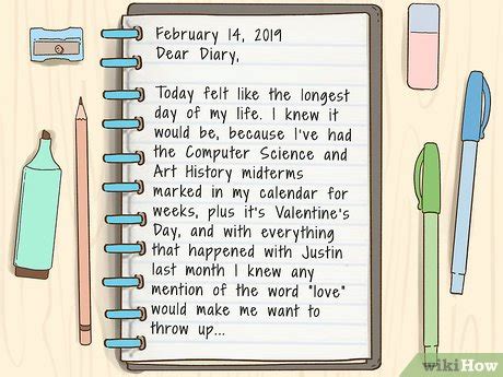 how to write a personal diary for students
