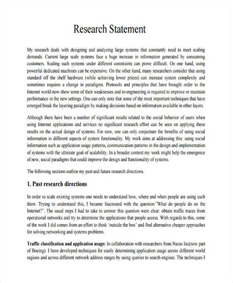 how to write a personal statement for a research position