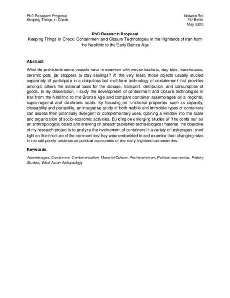 how to write a phd proposal abstract