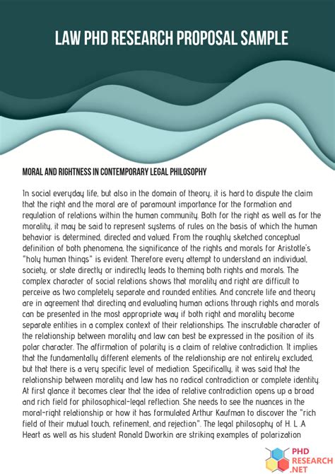 how to write a phd proposal in law