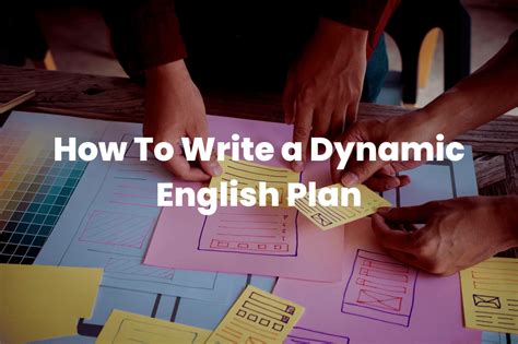 how to write a plan in english