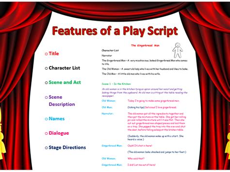 how to write a play script grade 5