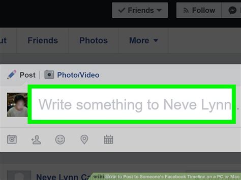 how to write a post on someone's facebook page