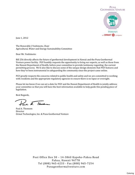 how to write a presentation letter