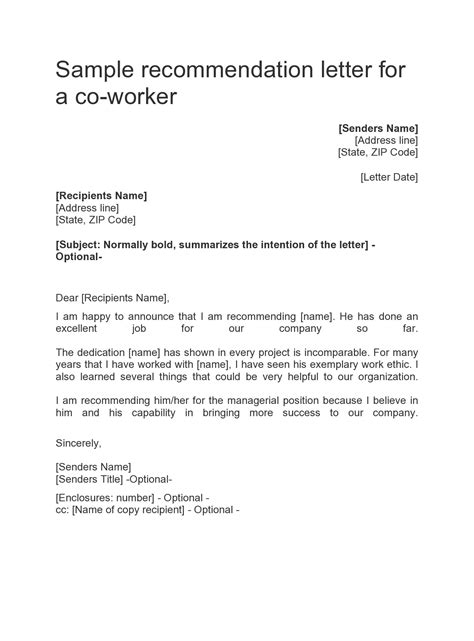 how to write a professional reference for a colleague