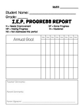 how to write a progress report for special education