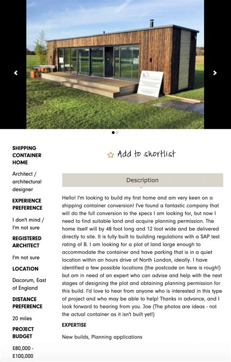 how to write a project brief for an architect