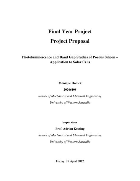 how to write a project proposal for final year student pdf