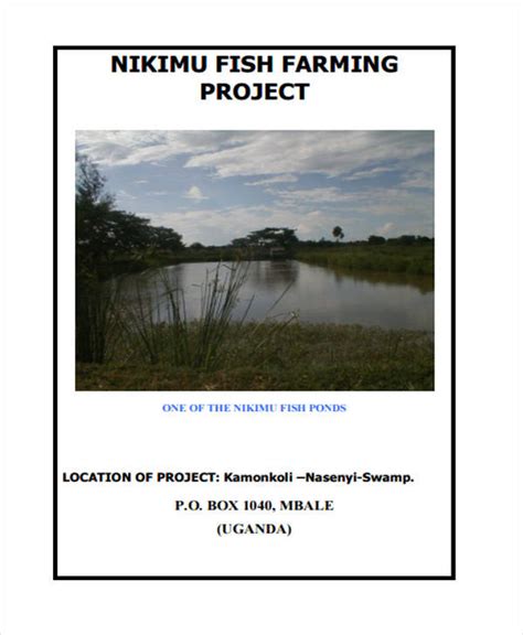 how to write a project proposal for fish farming