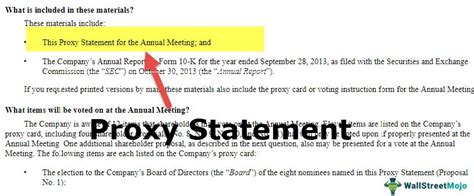 how to write a proxy statement
