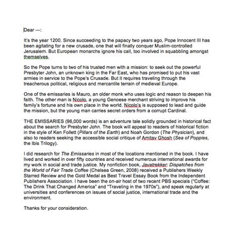 how to write a query letter for a novel