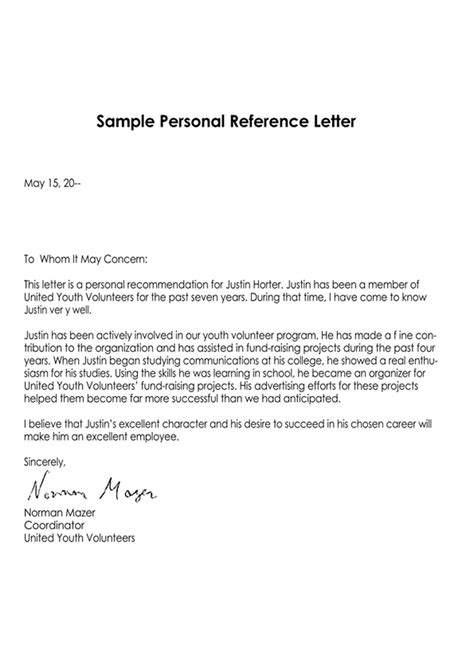 how to write a recommendation letter for a student volunteer