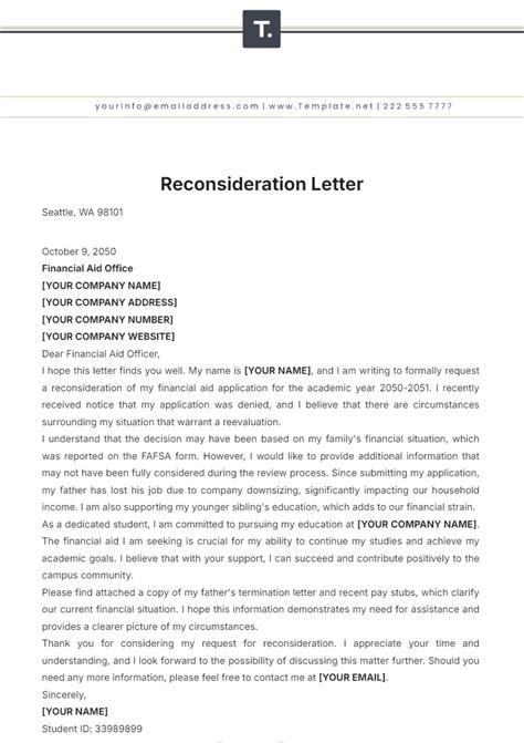 how to write a reconsideration letter