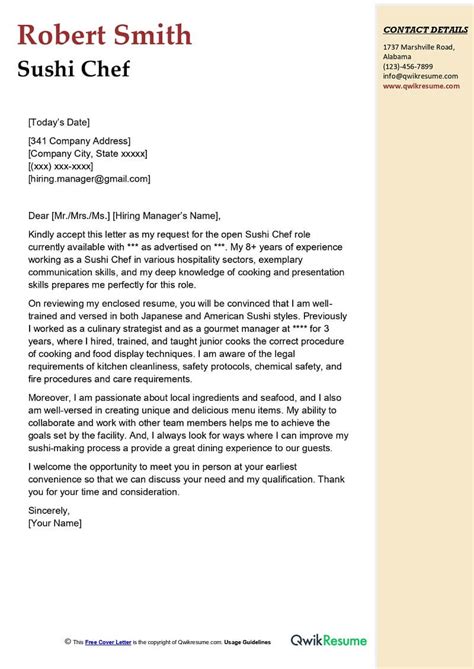 how to write a reference letter for a chef