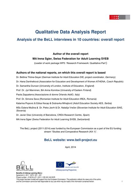 how to write a report data analysis