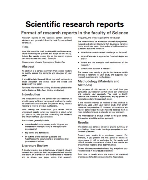 how to write a report on a science experiment