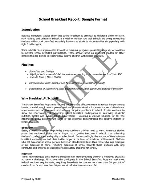 how to write a report statement sample