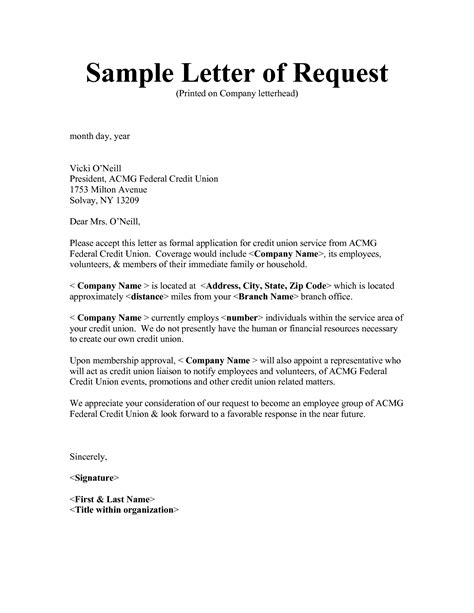 how to write a request letter for company