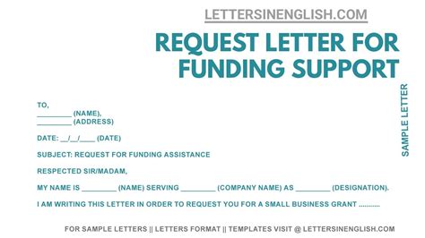 how to write a request letter for funding