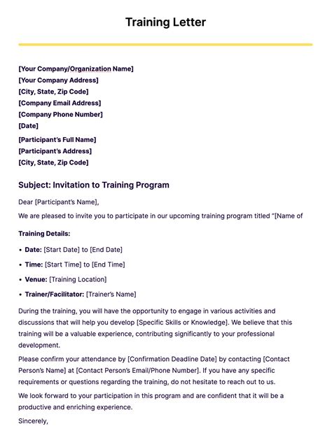 how to write a request letter for training course