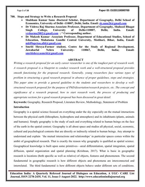 how to write a research proposal in education
