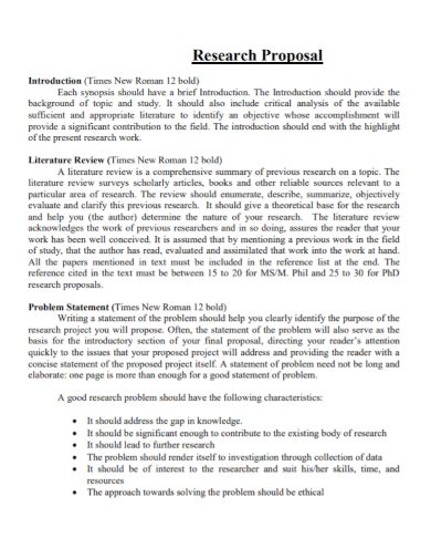 how to write a research proposal statement of the problem