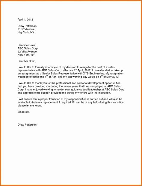 how to write a resignation letter uk