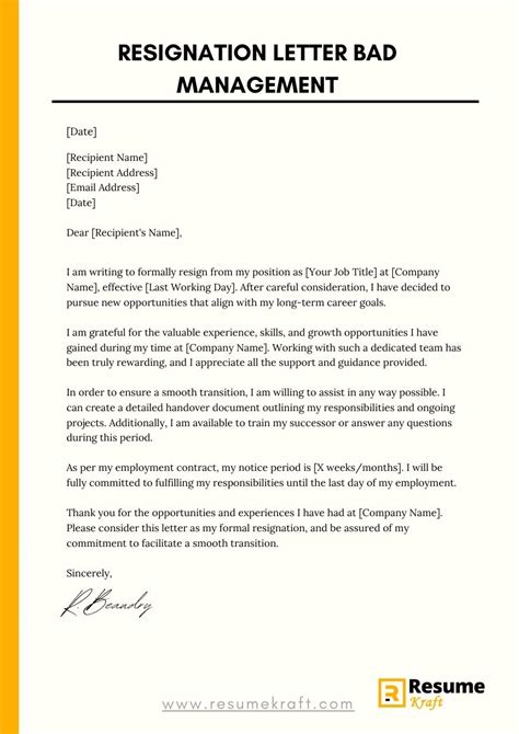 how to write a resignation letter when leaving on bad terms